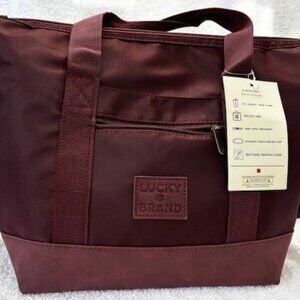 Lucky Brand maroon Convertible Cooler insulated, easy-to-clean bag NWT